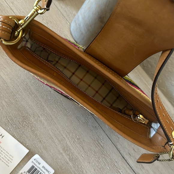 Coach Straw Top Handle Mini in Straw and Natural leather Signature C New 41248 - Picture 7 of 13